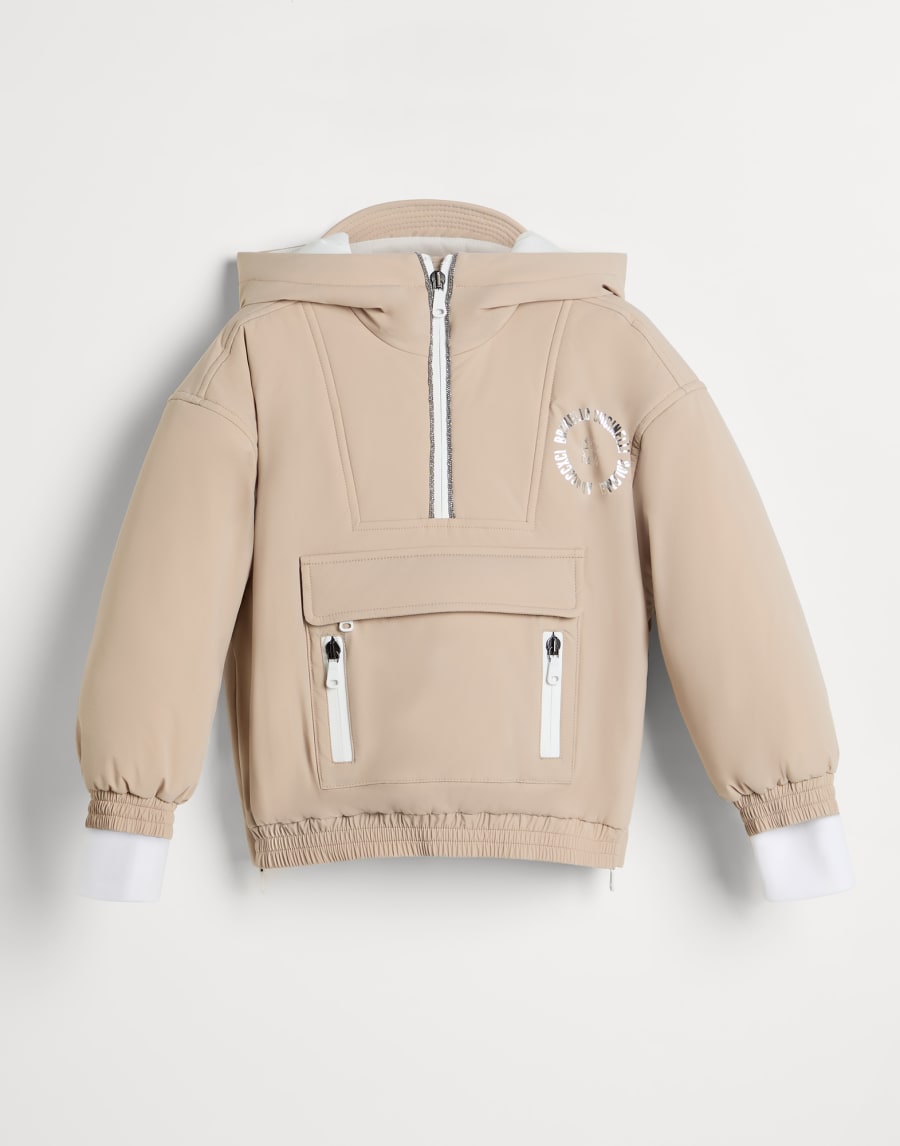 Anorak Mountain Beige Bambina - Brunello Cucinelli