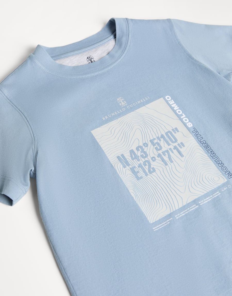 Jersey T-shirt Sky Blue Boys - Brunello Cucinelli