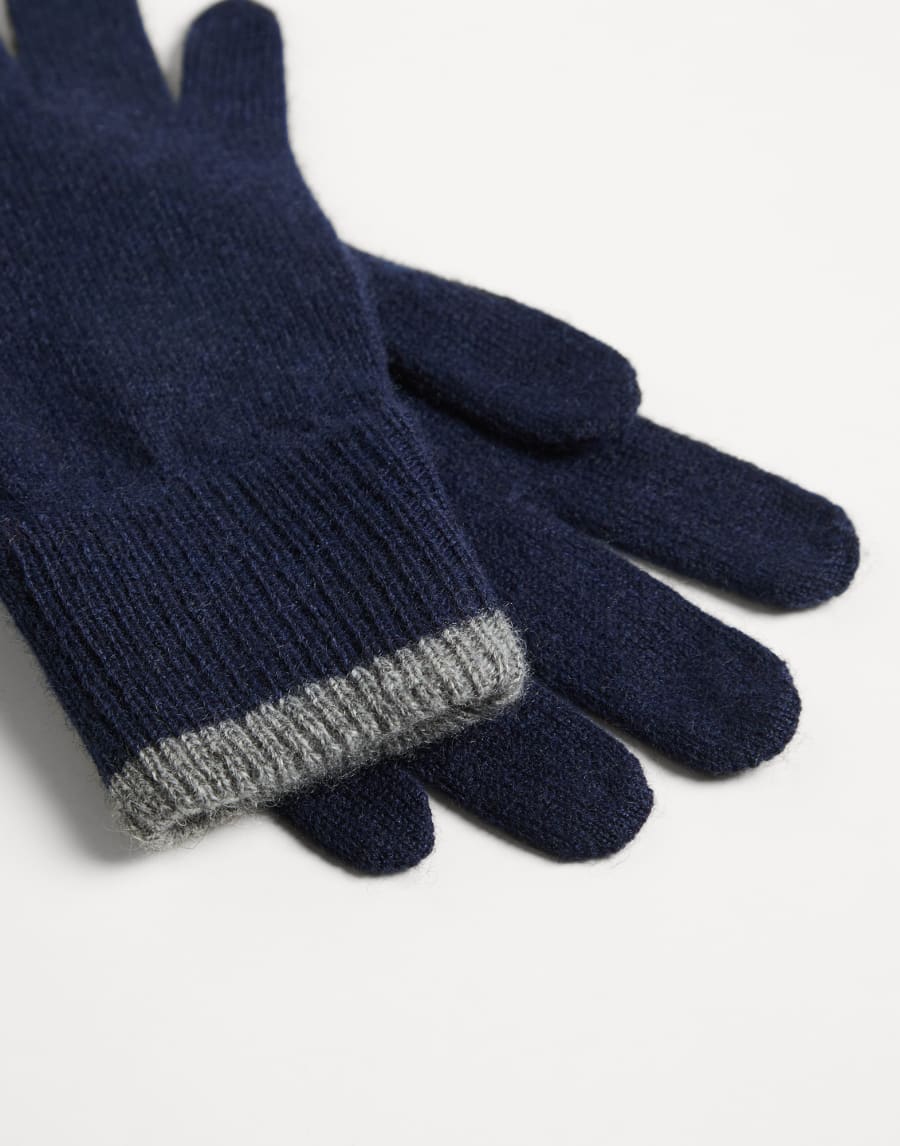 Cashmere gloves Blue Boys - Brunello Cucinelli