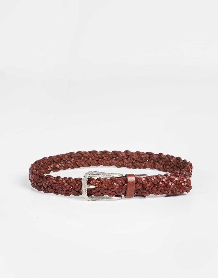 ブレイデッドベルト ブラウン ボーイズ - Brunello Cucinelli