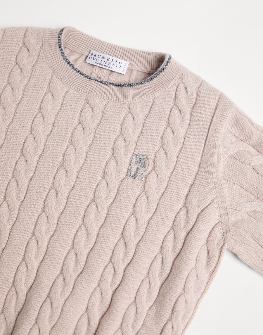 Cable knit sweater Pink Girls - Brunello Cucinelli