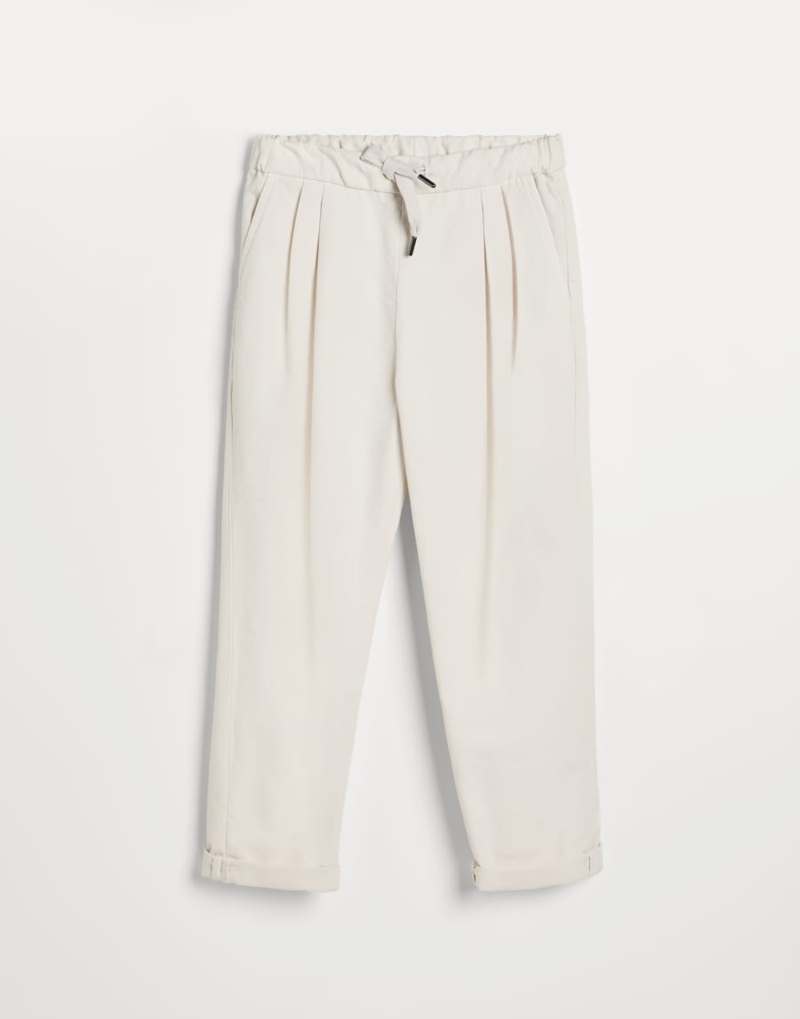 Pantalón de gabardina con cordón Panamá Niño - Brunello Cucinelli