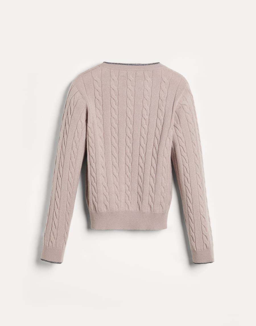 Maglia a treccia Rosa Bambina - Brunello Cucinelli
