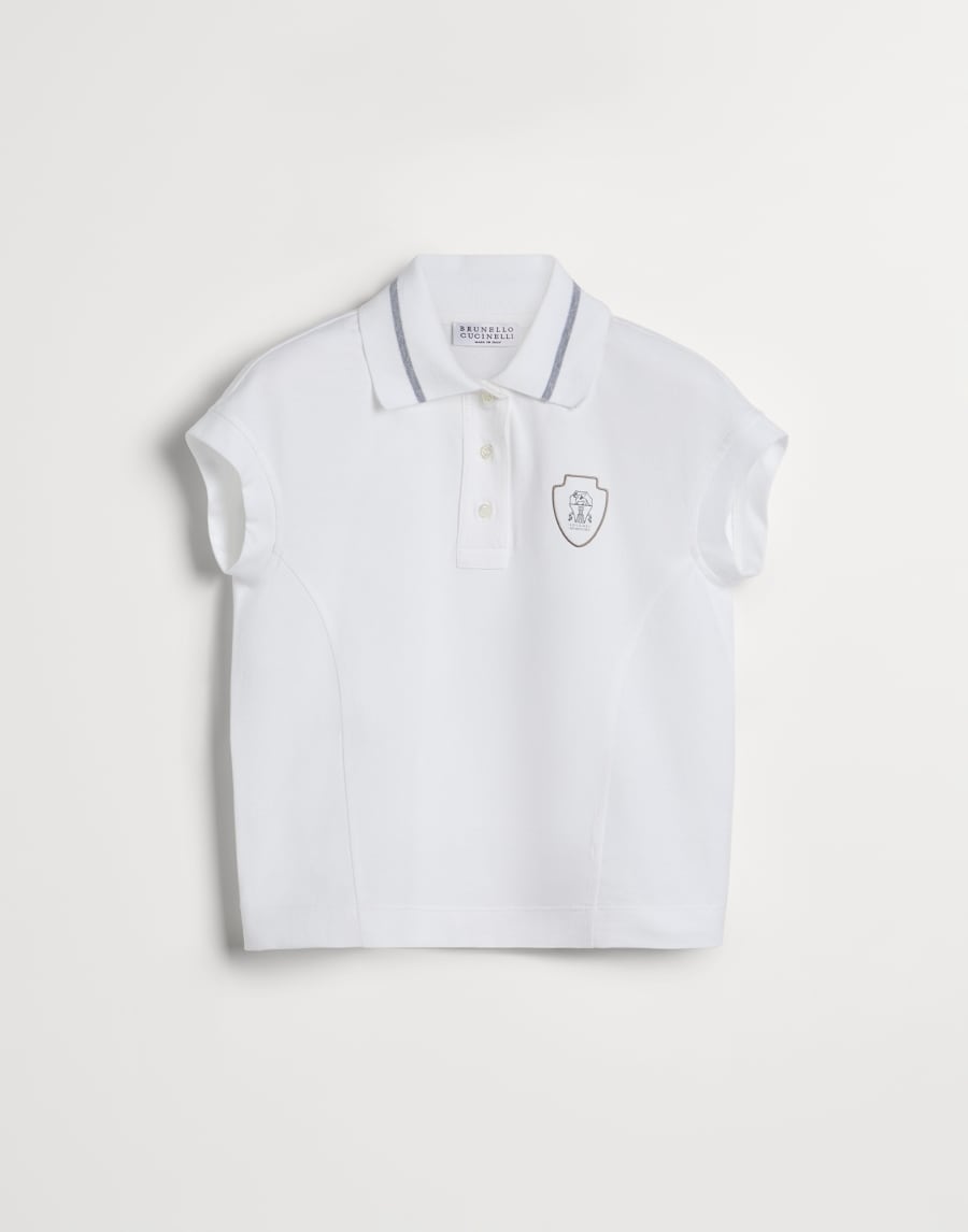 Jersey polo shirt White Girls - Brunello Cucinelli