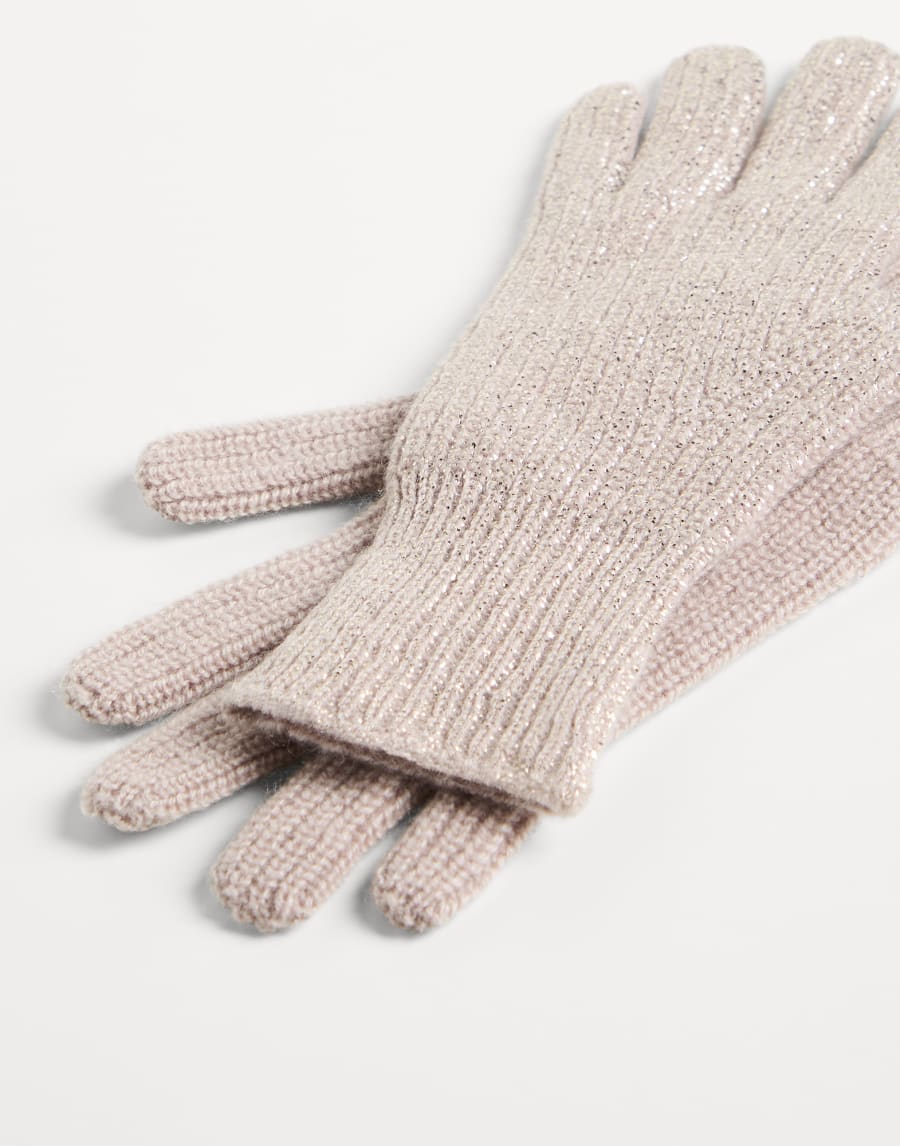 Double knit gloves Pink Girls - Brunello Cucinelli