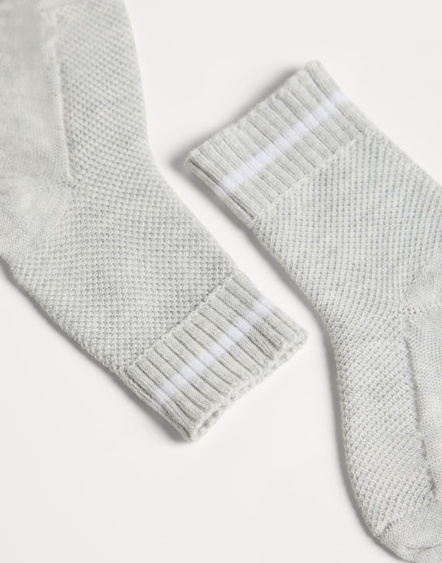 Baby Bernie Waffle stitch socks Light Grey Baby - Brunello Cucinelli