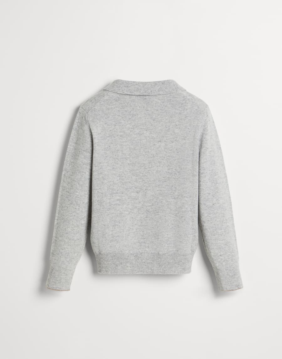 Polo-style sweater Light Grey Boys - Brunello Cucinelli