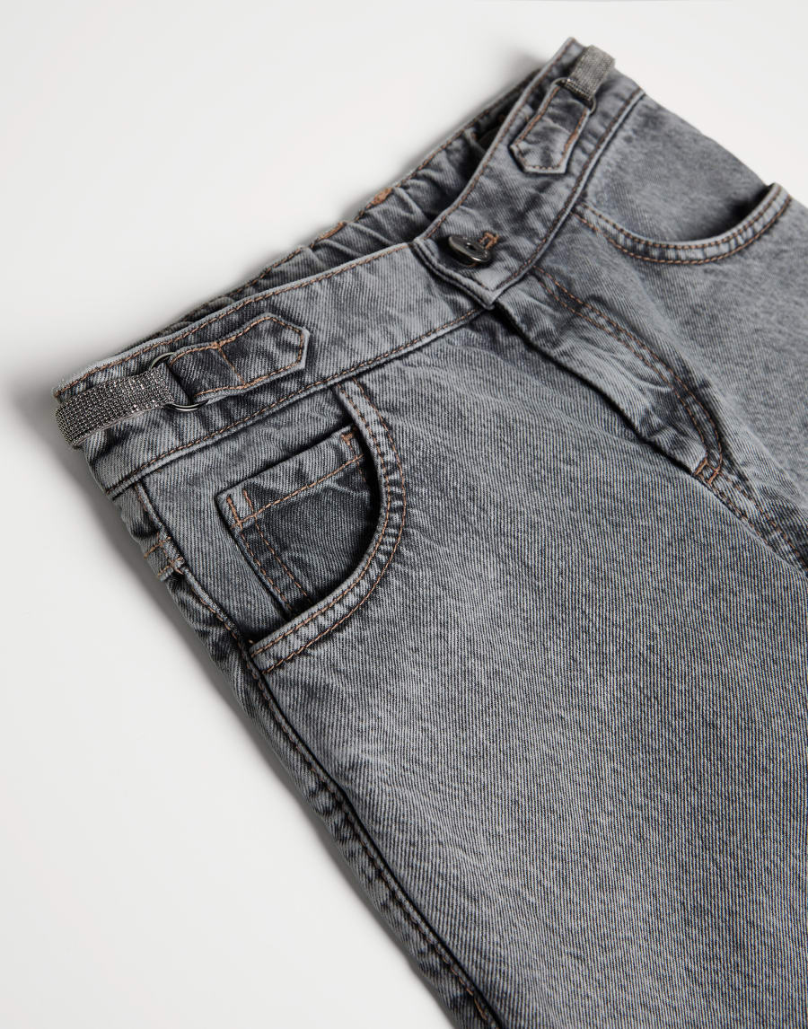Straight trousers Grey Denim Girls - Brunello Cucinelli