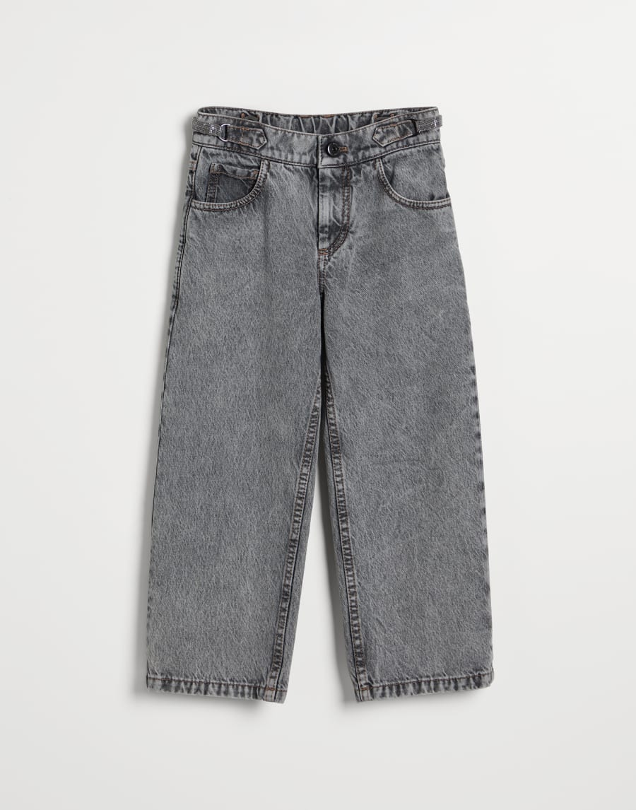 Straight trousers Grey Denim Girls - Brunello Cucinelli