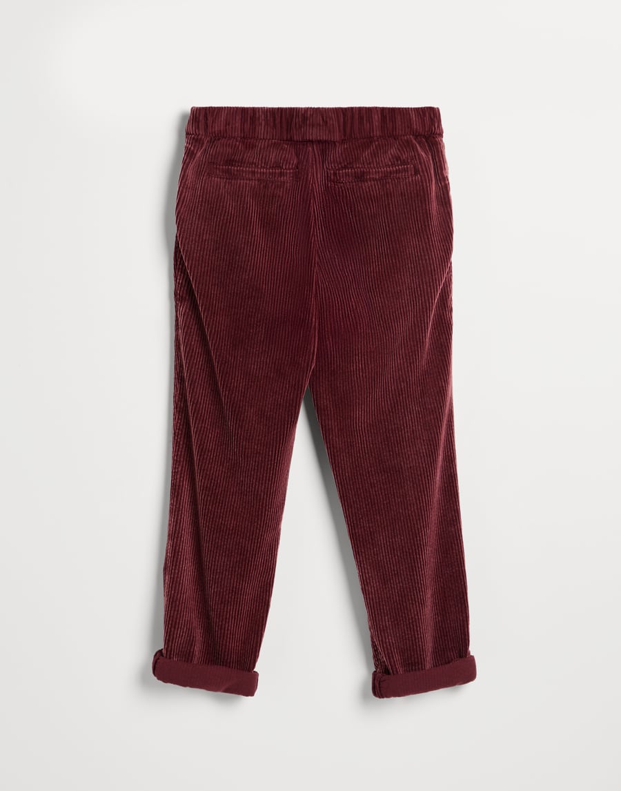 Pantalón de terciopelo de 500 líneas Amaranto Niño - Brunello Cucinelli