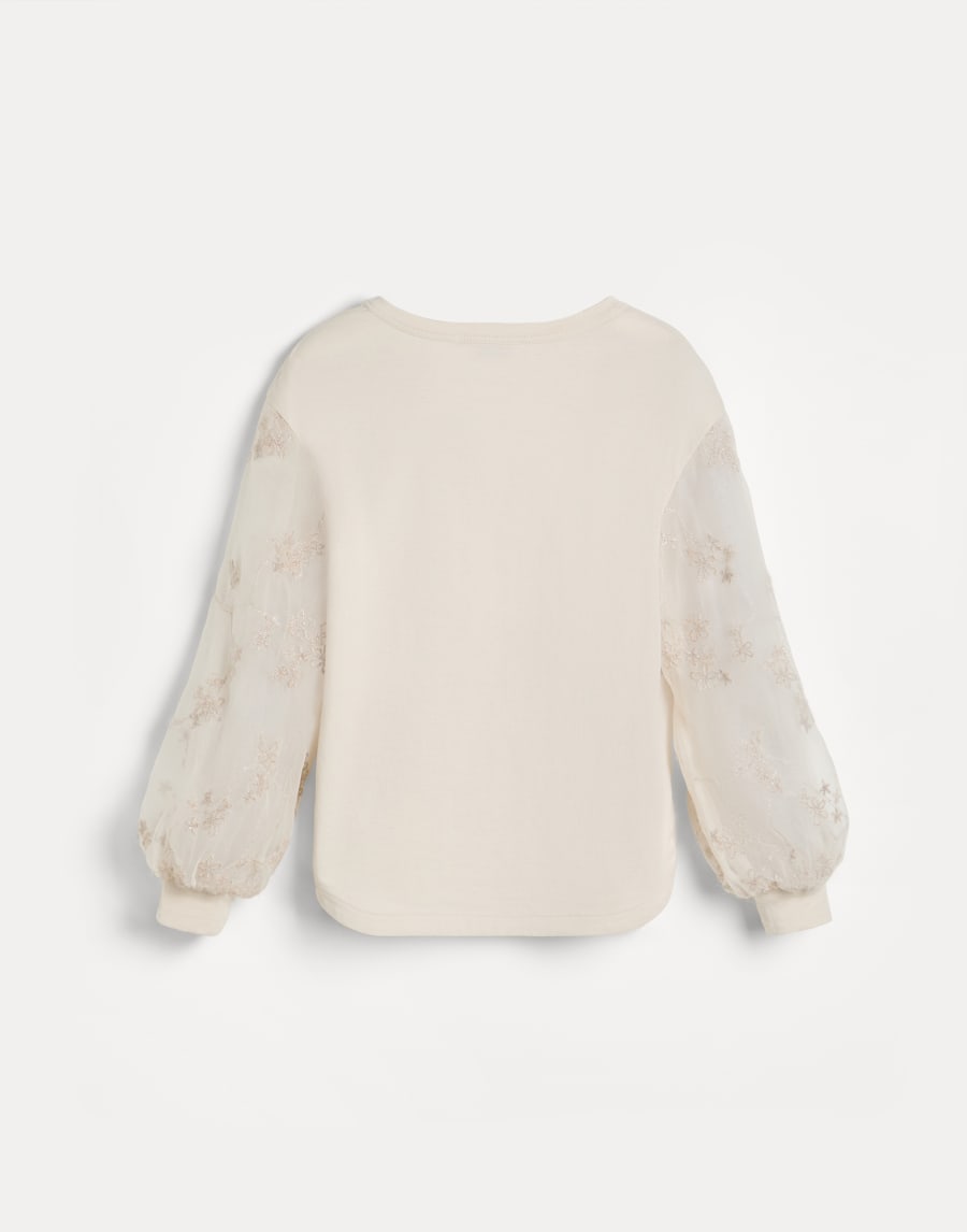Jersey and crispy silk T-shirt Panama Girls - Brunello Cucinelli