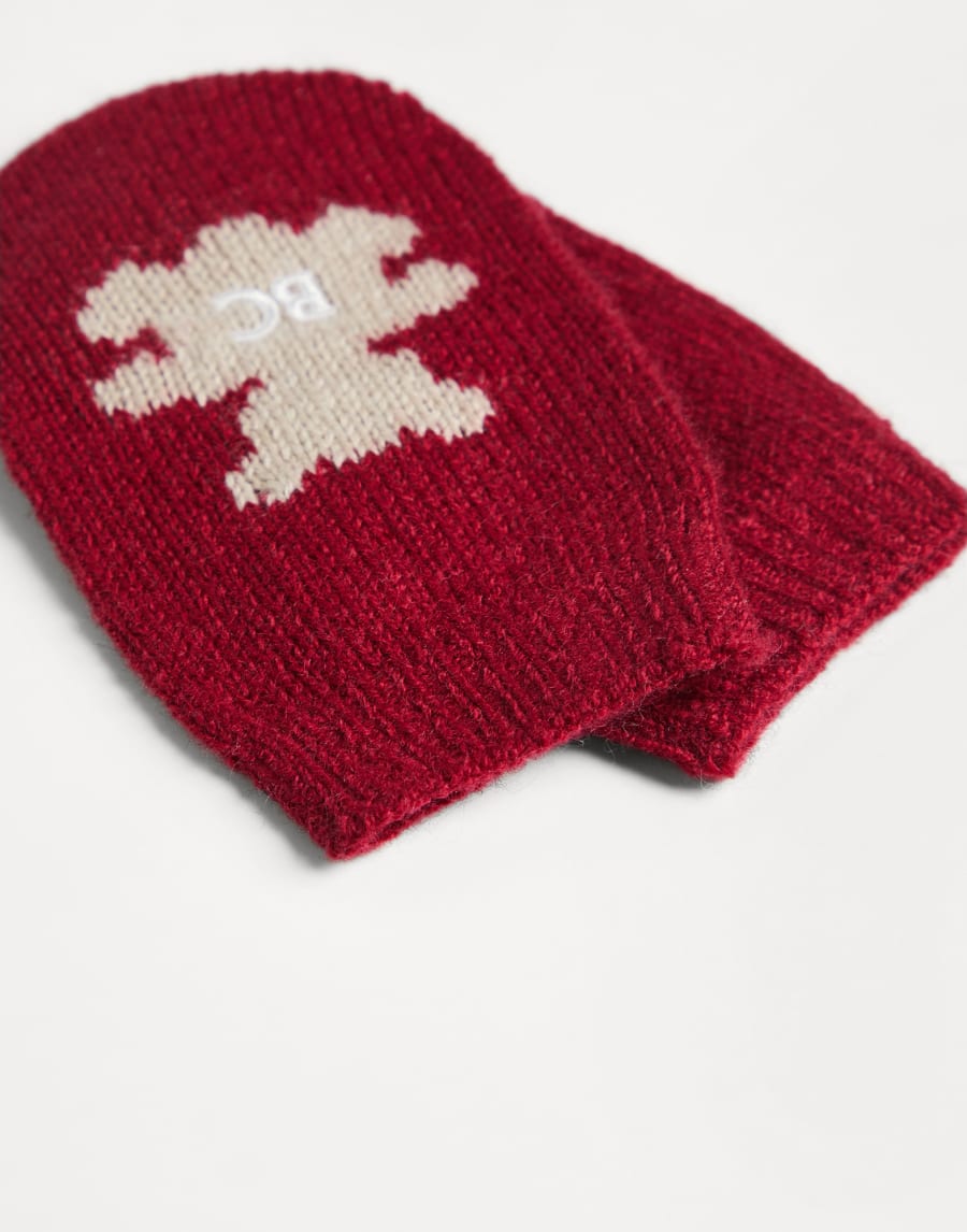Baby Bernie mittens Red Baby - Brunello Cucinelli
