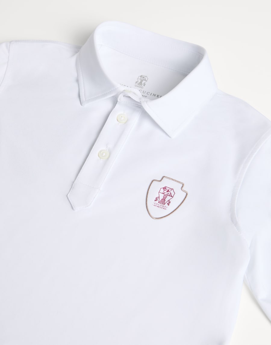 Polo with logo White Boys - Brunello Cucinelli