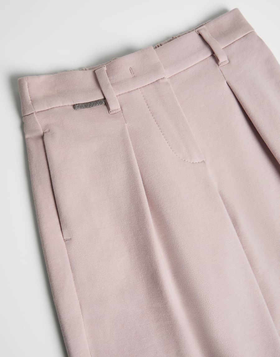 French terry A-line trousers Pink Girls - Brunello Cucinelli