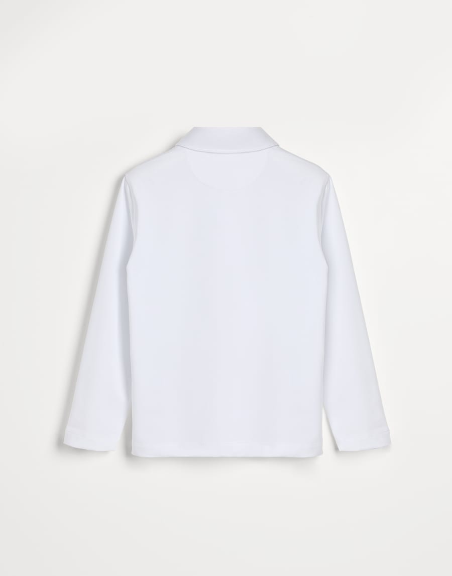 Polo with logo White Boys - Brunello Cucinelli