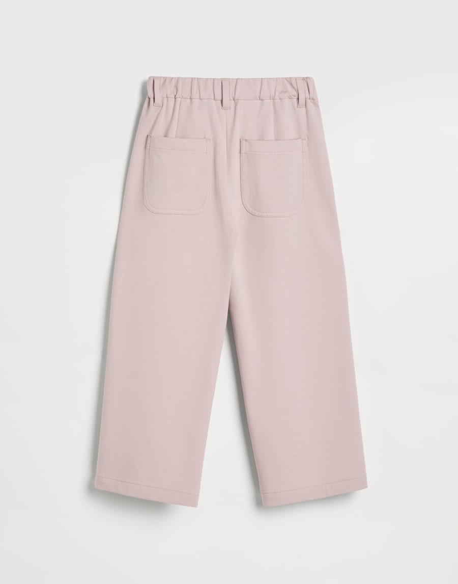 French terry A-line trousers Pink Girls - Brunello Cucinelli