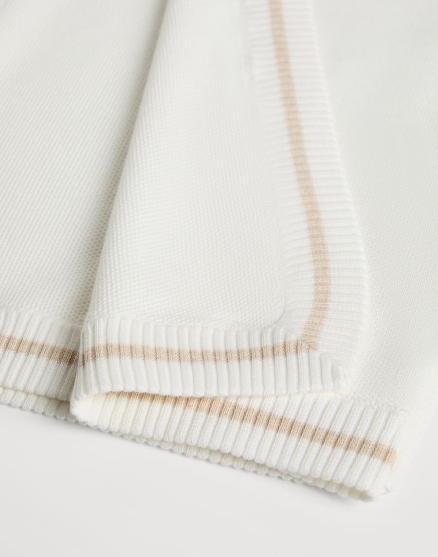 Coperta Baby Bernie con ricamo Beige Baby - Brunello Cucinelli