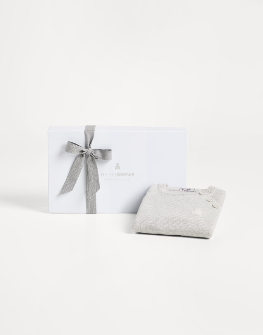 Baby Bernie cashmere sweater Light Grey Baby - Brunello Cucinelli