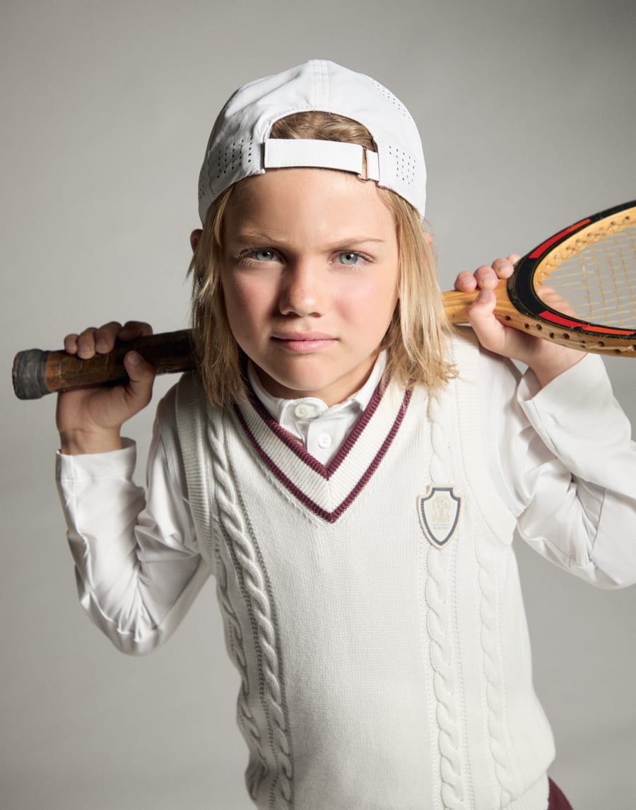 Nylon Bermuda shorts Amaranth Boys - Brunello Cucinelli