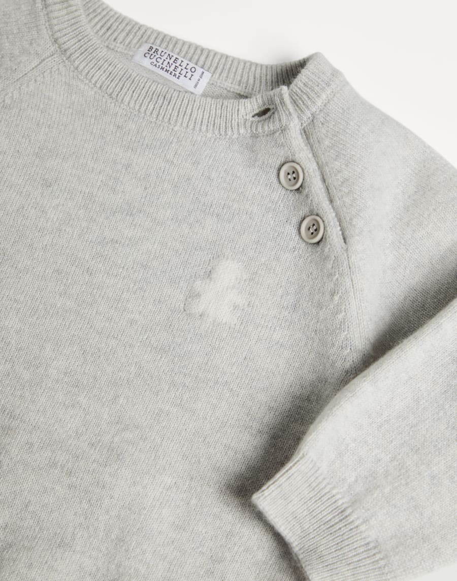 Baby Bernie cashmere sweater Light Grey Baby - Brunello Cucinelli