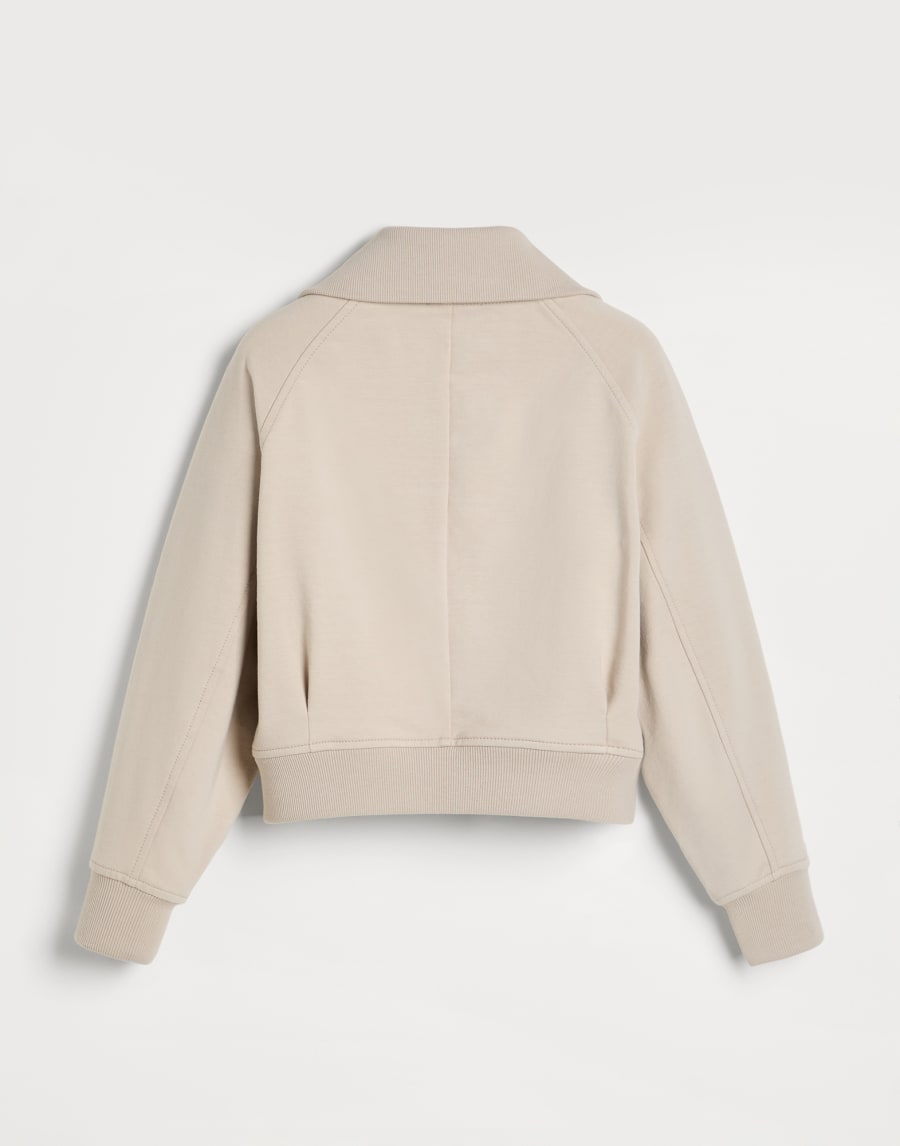 Lightweight French terry sweatshirt Beige Girls - Brunello Cucinelli