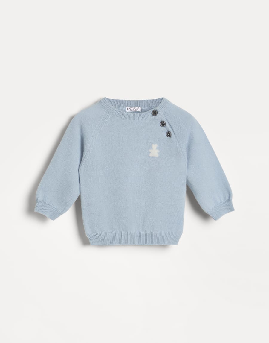 Maglia Baby Bernie in cashmere Celeste Baby - Brunello Cucinelli