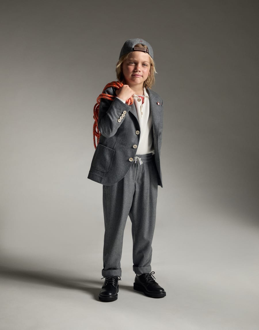 Flannel trousers Medium Grey Boys - Brunello Cucinelli