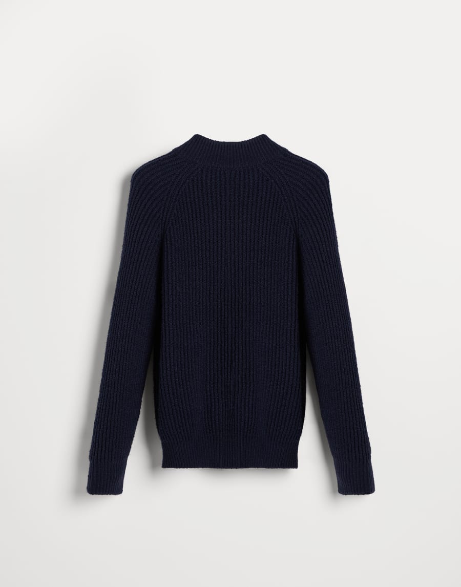 Malfilé cotton cardigan Navy Blue Boys - Brunello Cucinelli
