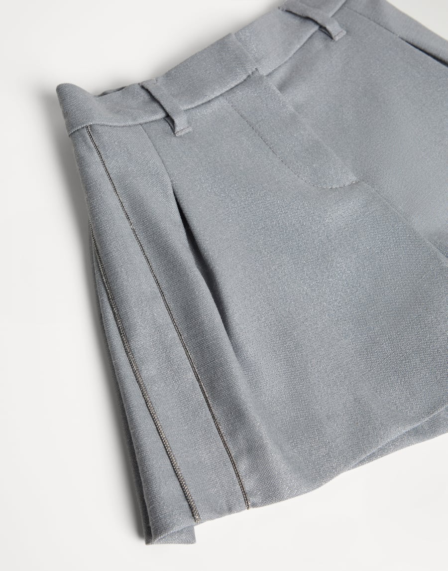 Short orné de Monile Gris Perle Fille - Brunello Cucinelli