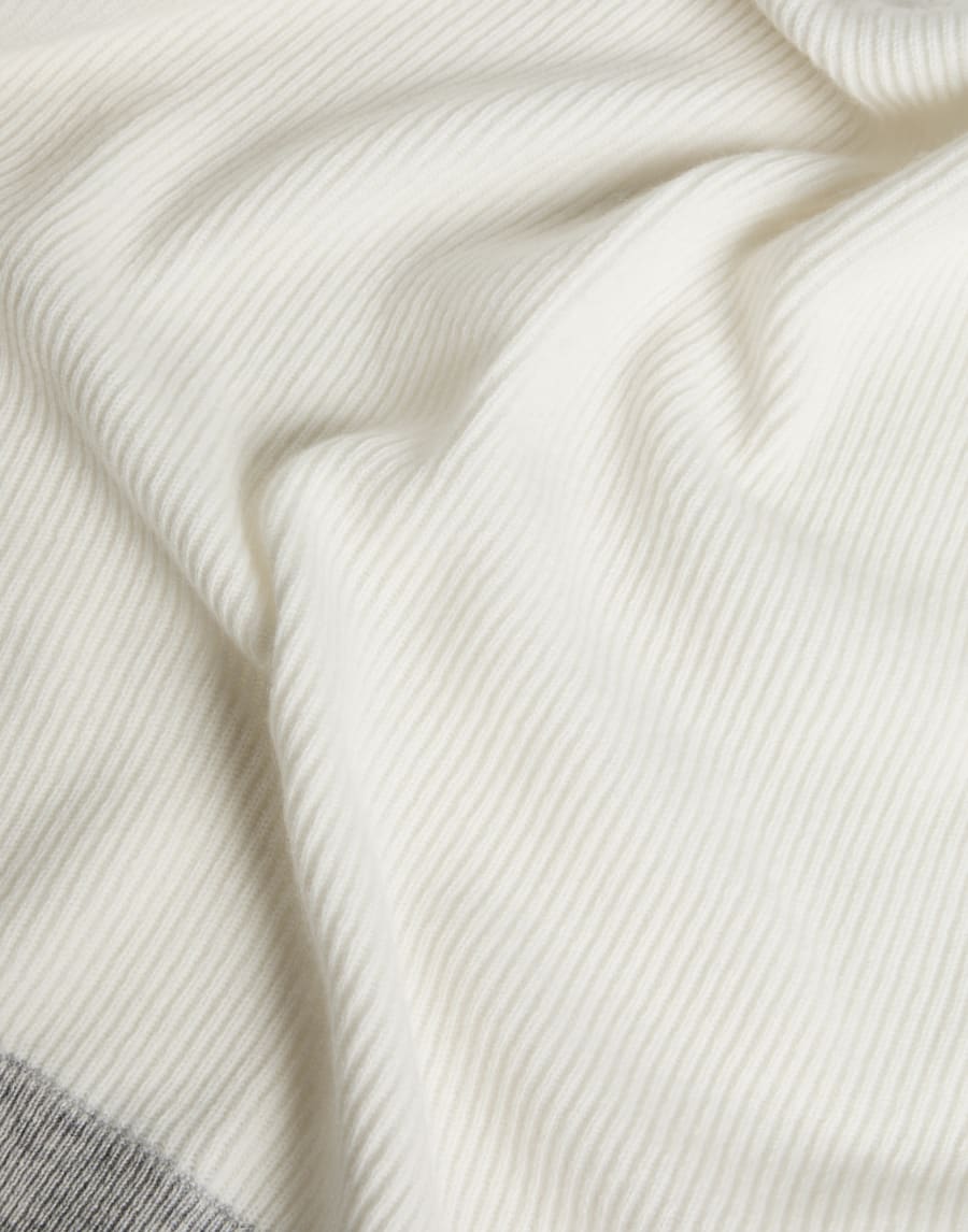 Baby Bernie rib knit blanket White Baby - Brunello Cucinelli