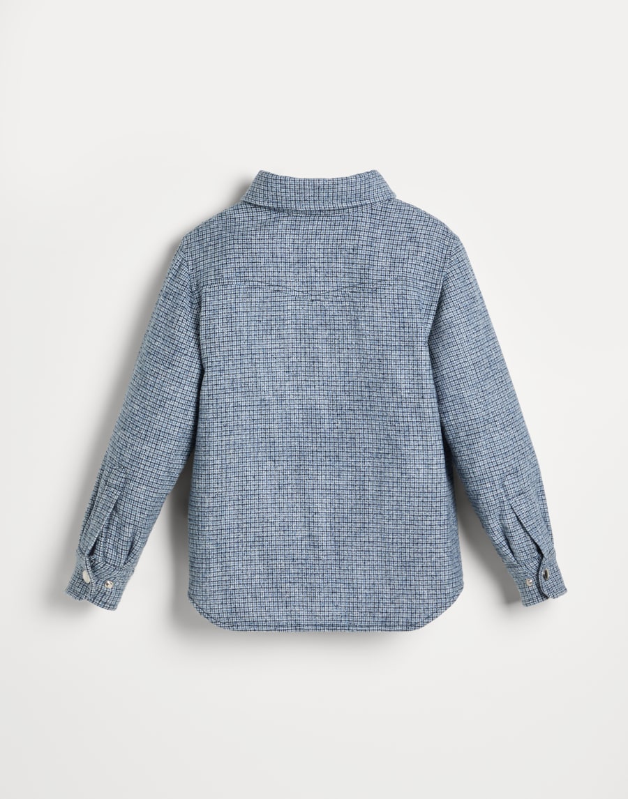 Overshirt with padding Sky Blue Boys - Brunello Cucinelli