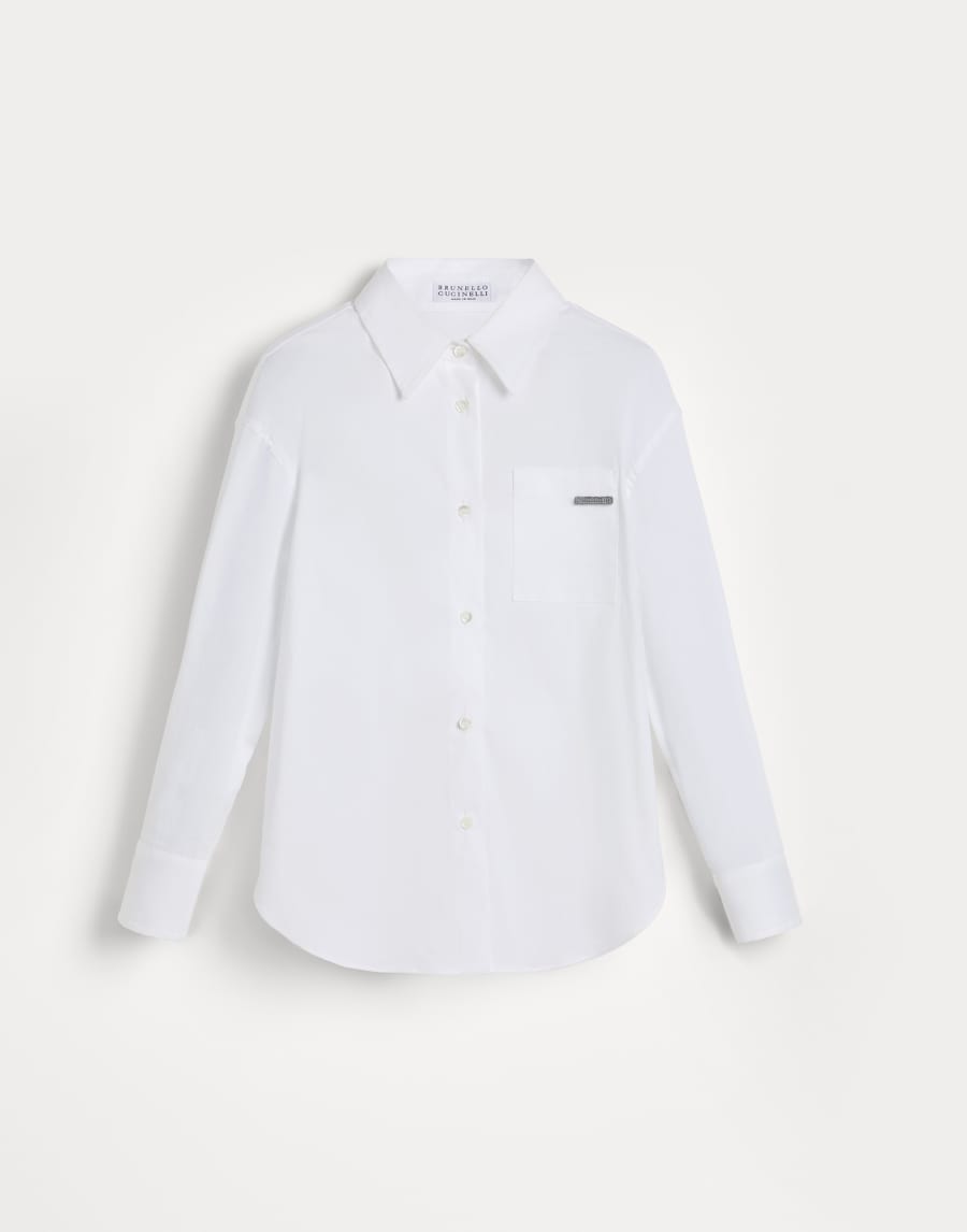 Stretch poplin shirt White Girls - Brunello Cucinelli