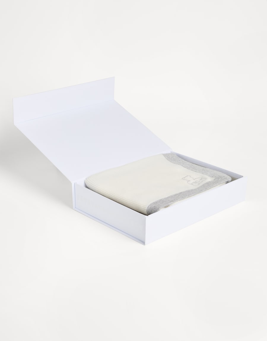 Baby Bernie rib knit blanket White Baby - Brunello Cucinelli