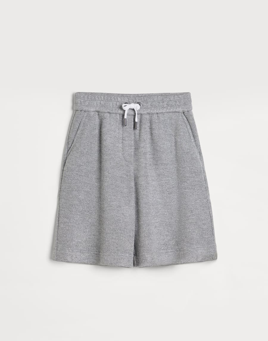 Sparkling piqué Bermuda shorts Grey Girls - Brunello Cucinelli