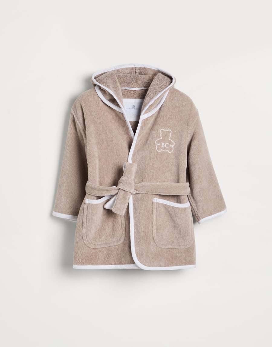 Terrycloth bathrobe Light Brown Baby - Brunello Cucinelli