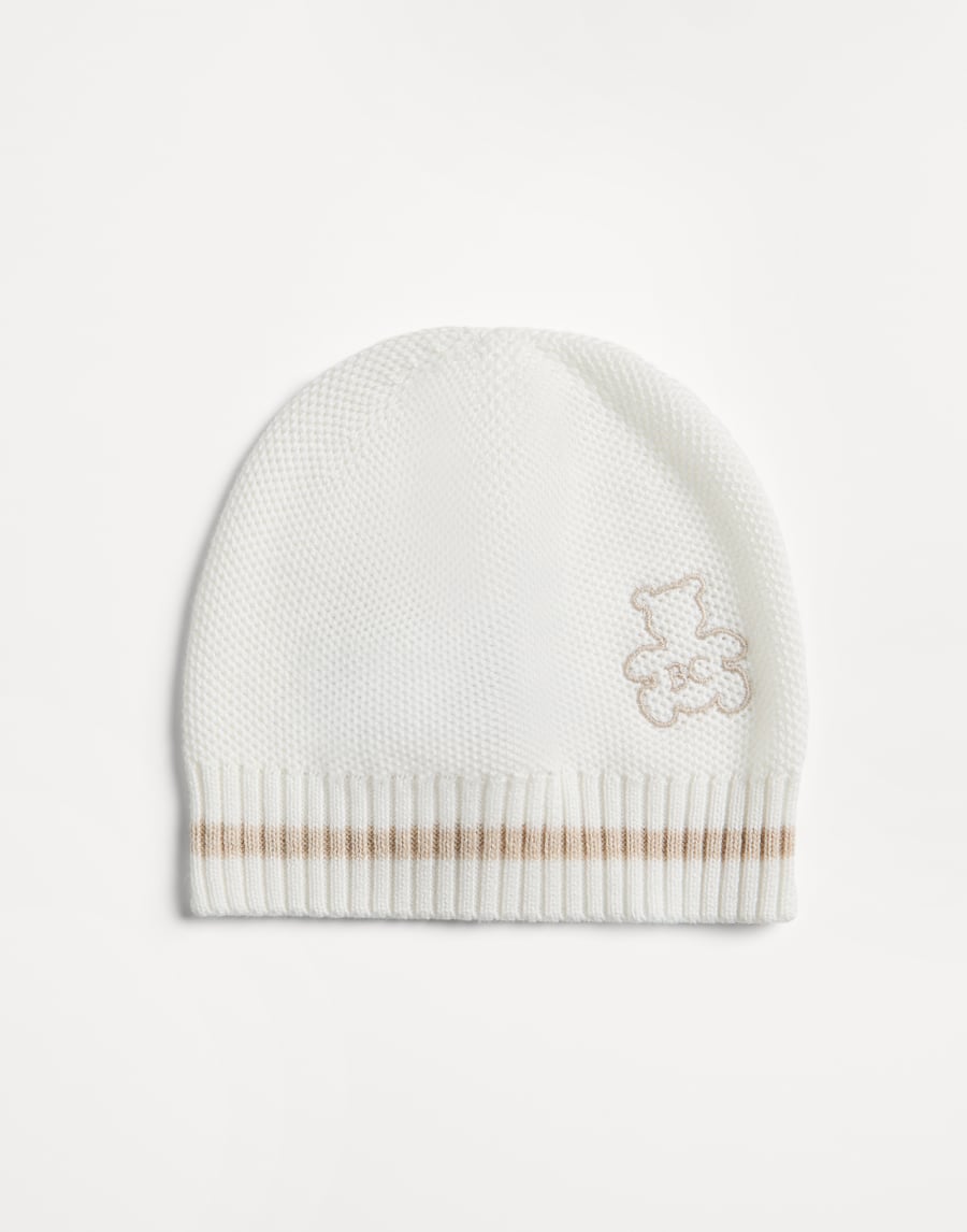 Bernie Baby knit beanie Beige Baby - Brunello Cucinelli