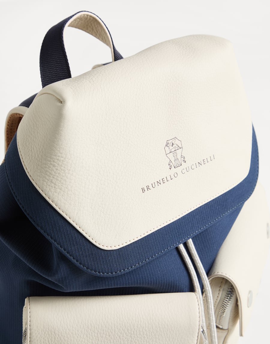 Calfskin backpack Blue Boys - Brunello Cucinelli