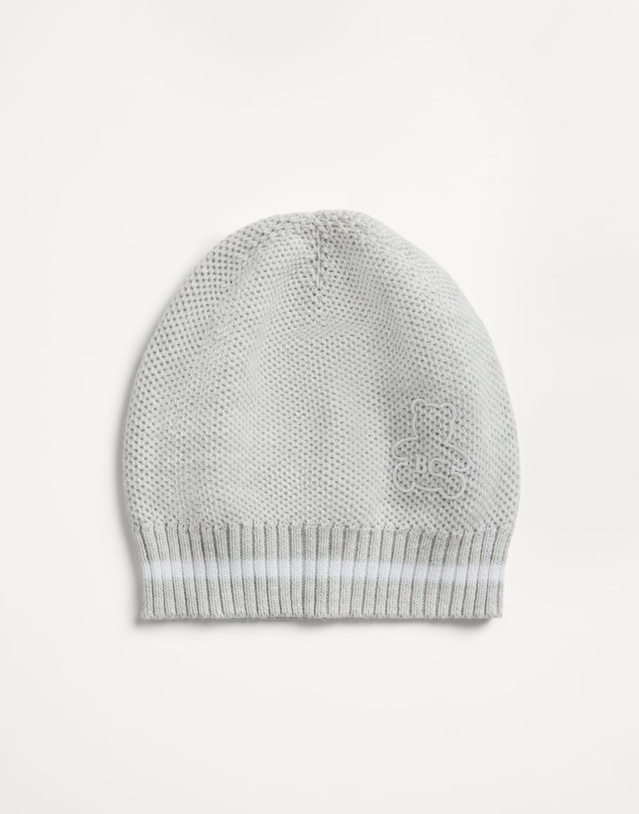 Bernie Baby knit beanie Grey Baby - Brunello Cucinelli