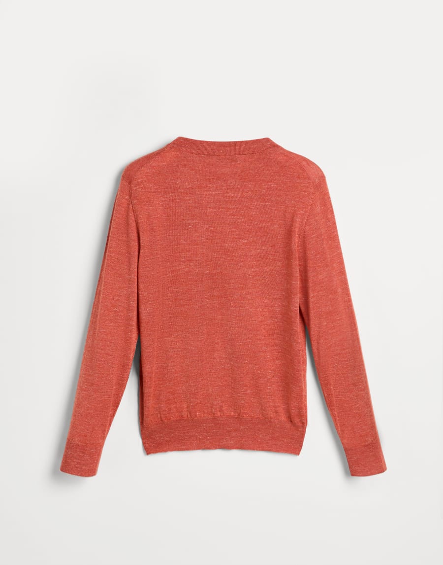 Lightweight sweater with logo Orange Boys - Brunello Cucinelli