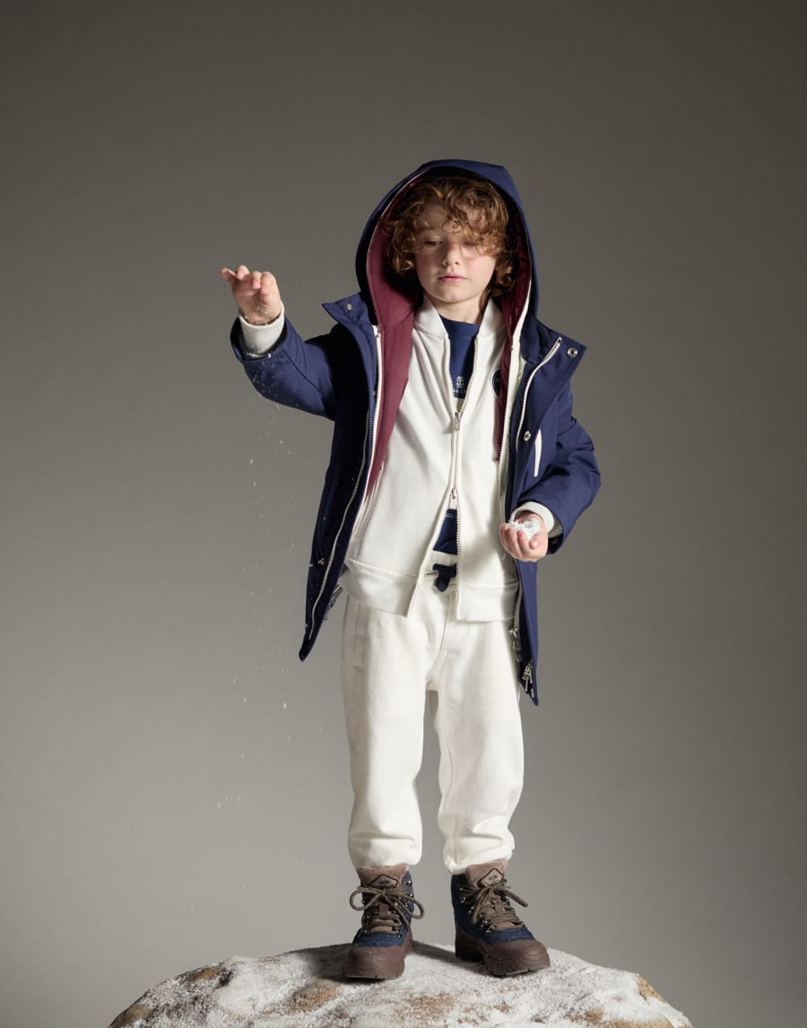 Sweatshirt im Blousonstil Weiß Jungen - Brunello Cucinelli