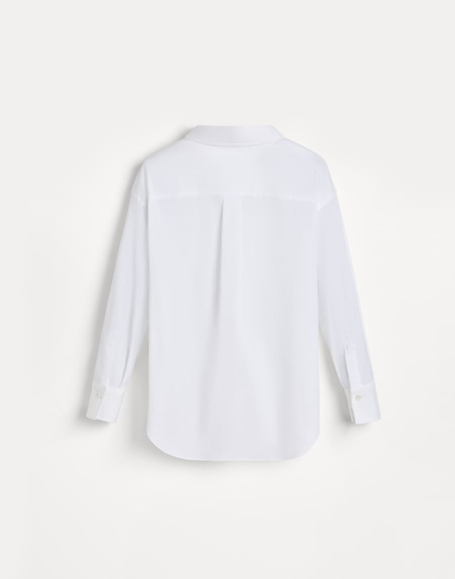 Camisa de popelina stretch Blanco Niña - Brunello Cucinelli