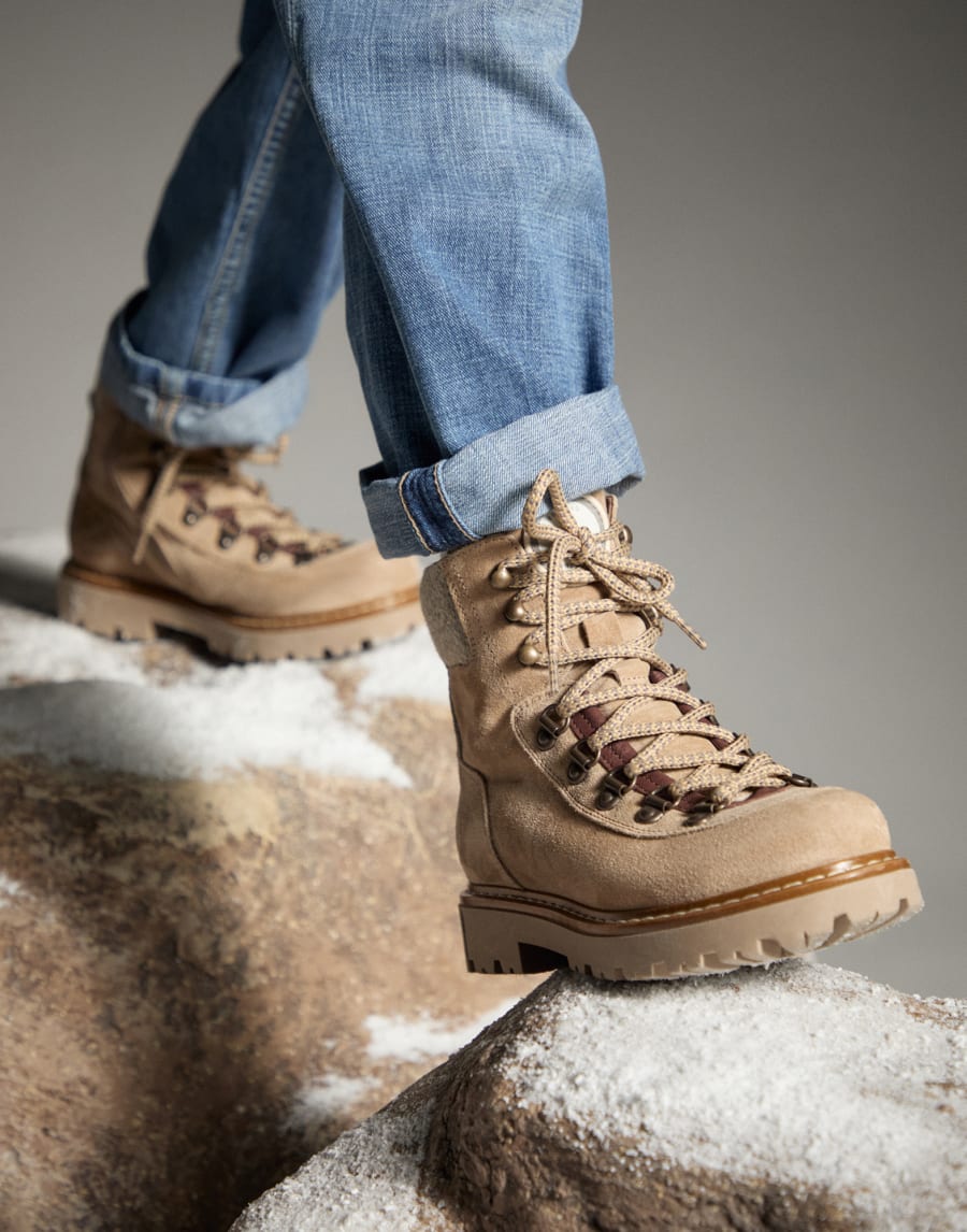 Mountain-style boot Light Brown Boys - Brunello Cucinelli