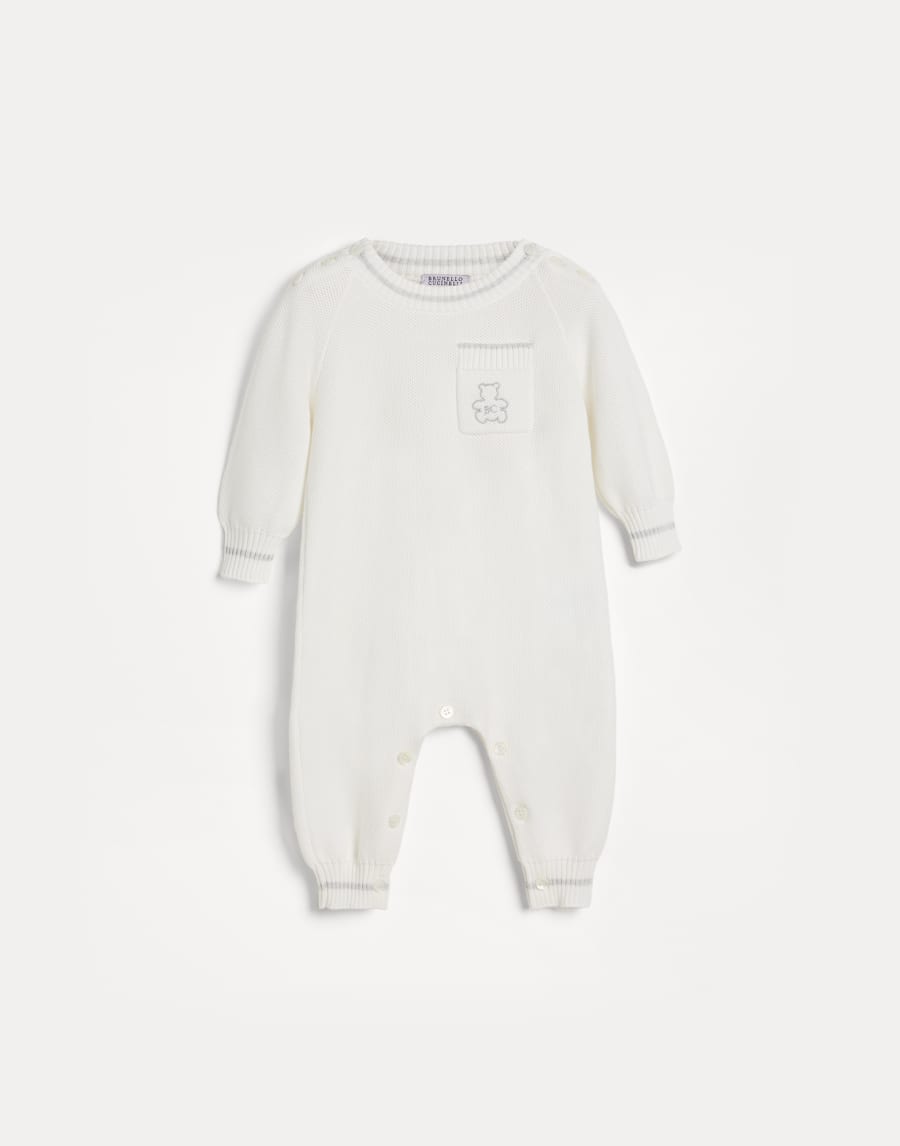 Mono Baby Bernie de punto Panamá Bebé - Brunello Cucinelli