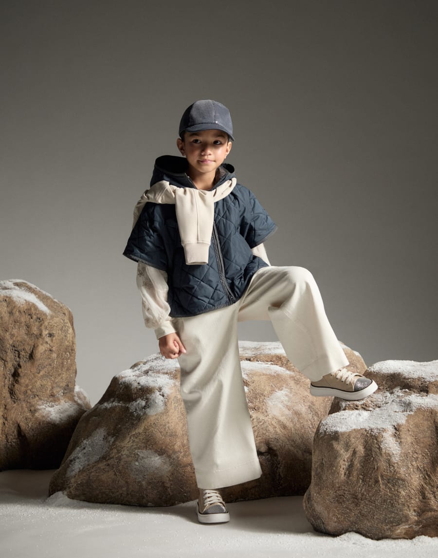 Steppjacke Blau Mädchen - Brunello Cucinelli