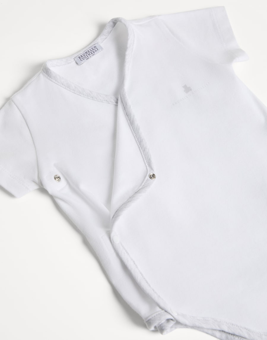 Jersey Baby Bernie bodysuit Light Grey Baby - Brunello Cucinelli