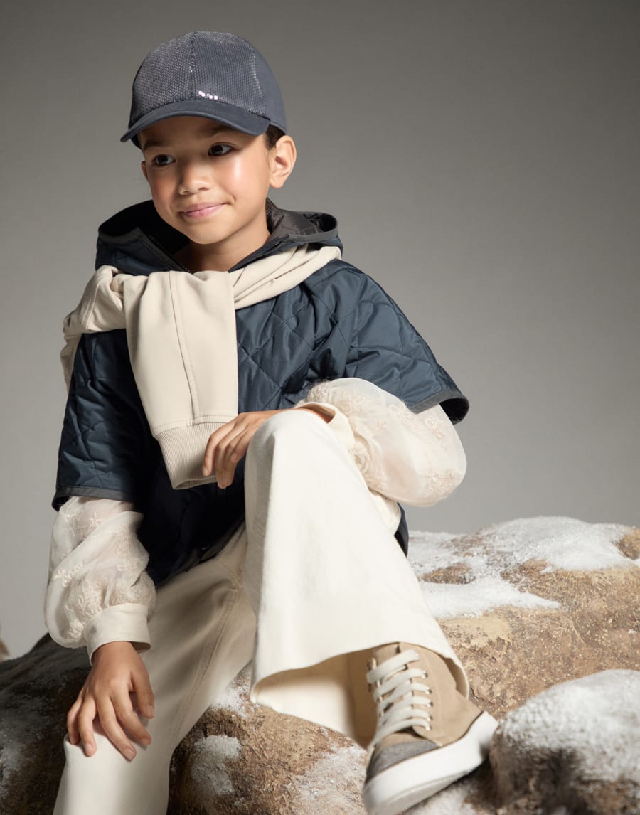 Outerwear trapuntato Blu Bambina - Brunello Cucinelli