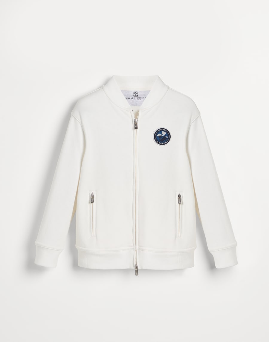 Bomber-style sweatshirt White Boys - Brunello Cucinelli