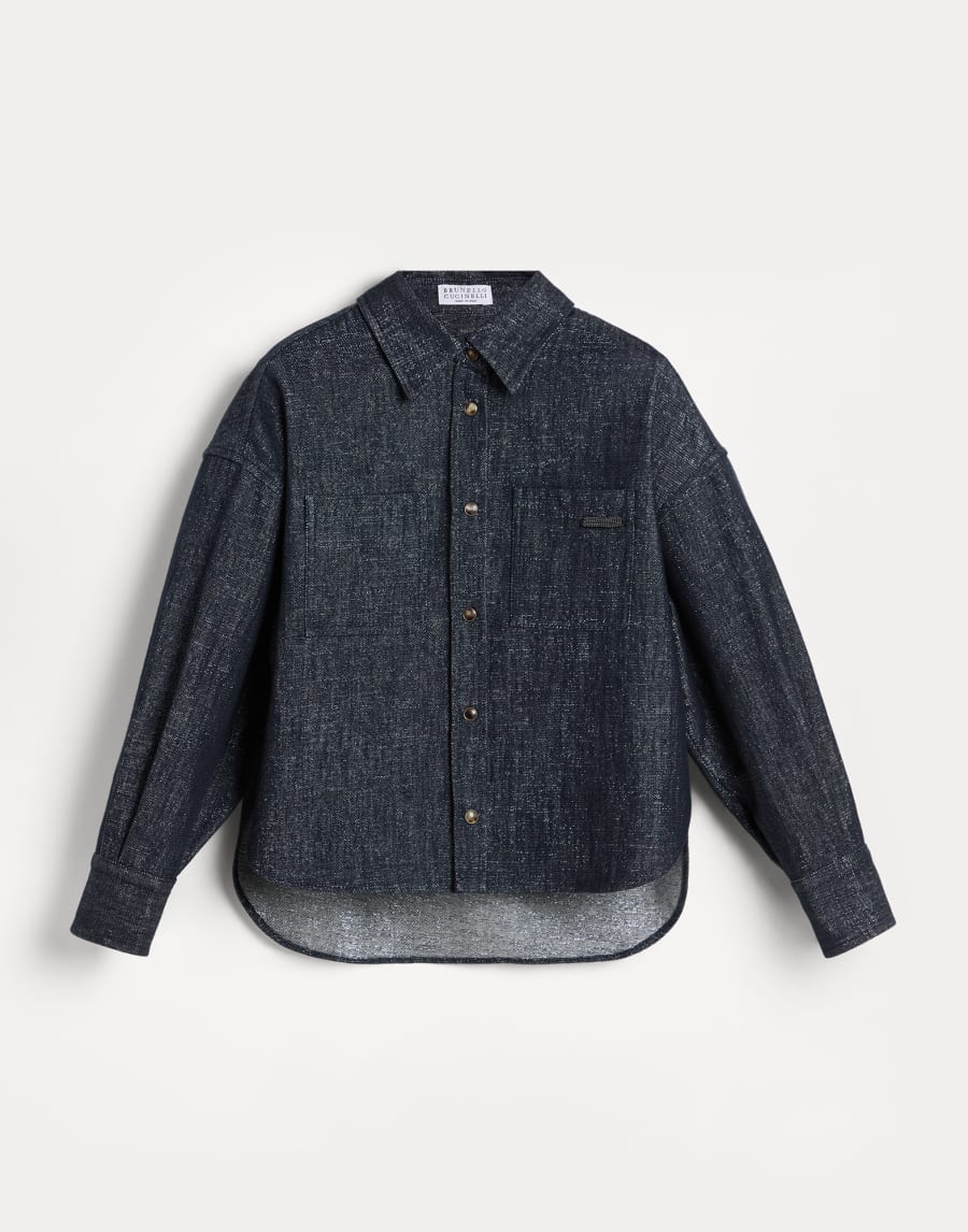 Camicia in denim Denim Scuro Bambina - Brunello Cucinelli