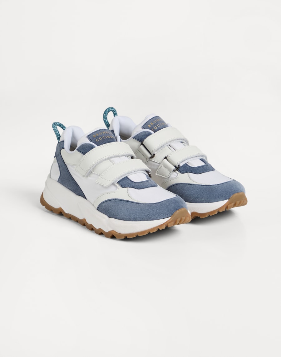 Sneakers with straps Sky Blue Boys - Brunello Cucinelli