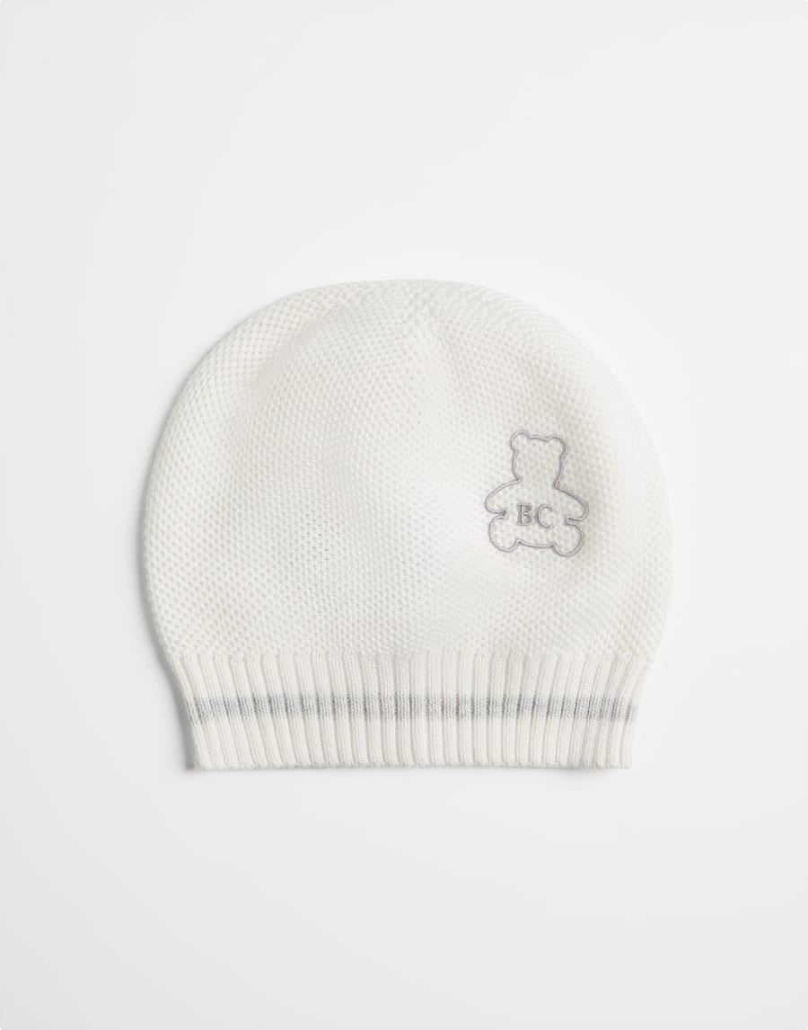 Baby Bernie knit beanie Light Grey Baby - Brunello Cucinelli